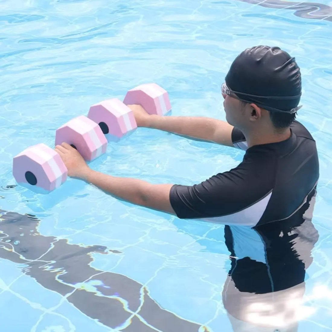 High-Density Foam Aqua Dumbbells, Pair