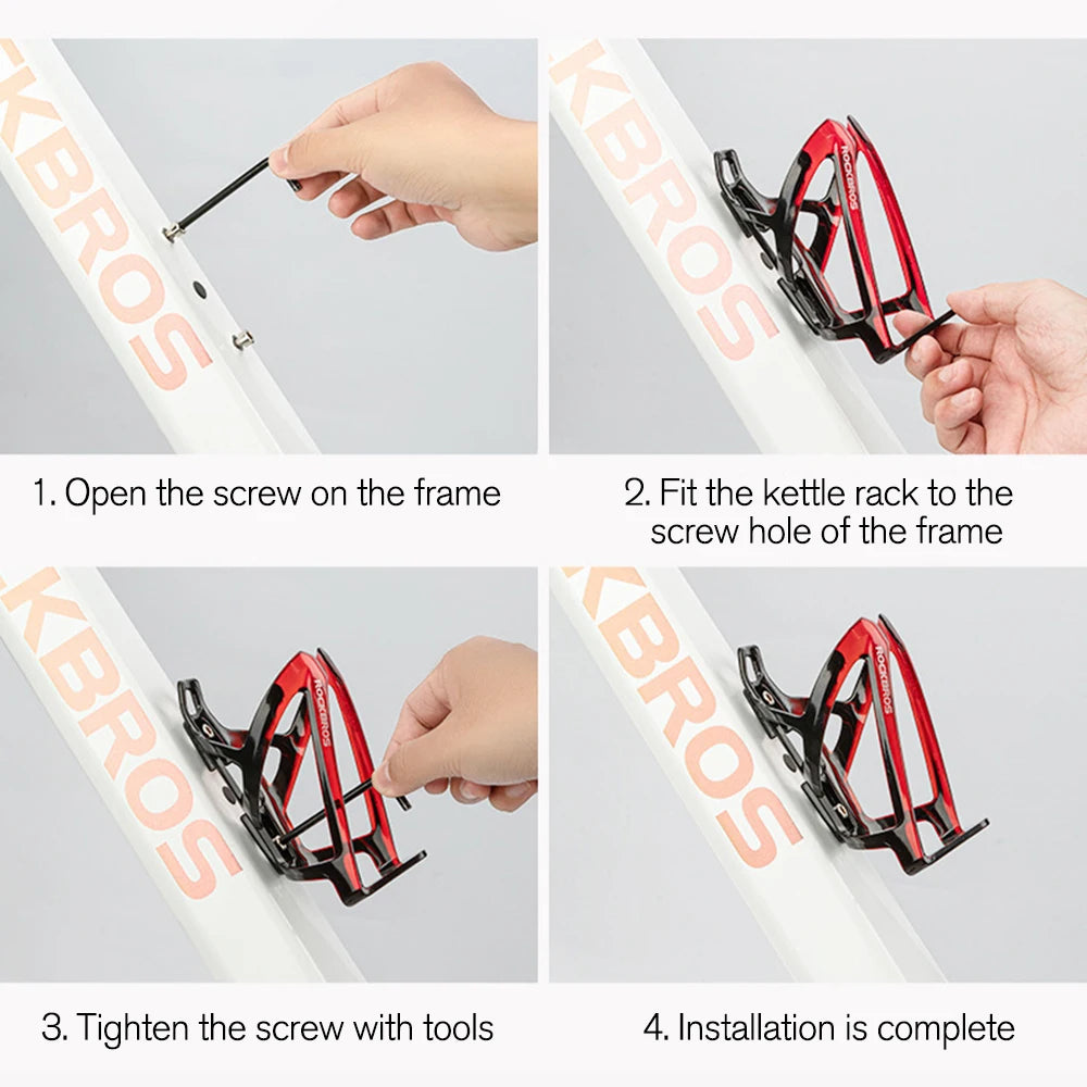 ROCKBROS Cycling Water Bottle+Water Bottle Holder 2-Piece Set