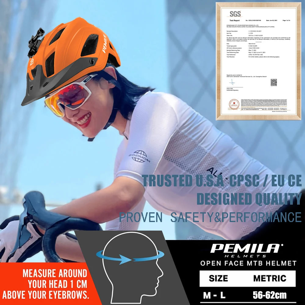 Lightweight Road and MTB Helmet, 56-62cm
