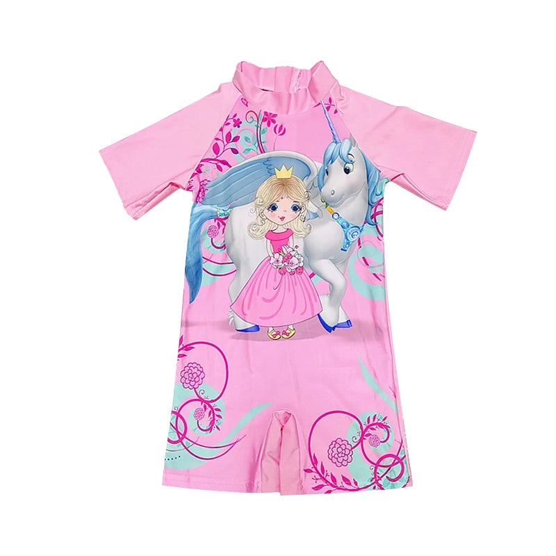 Kids' Short-Sleeve One-Piece Swimsuit, image 22 of 24