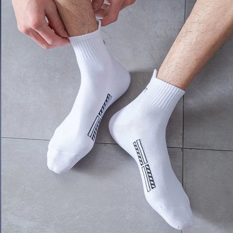 10/20Pairs High Quality Men's Socks Casual Breathable Cotton
