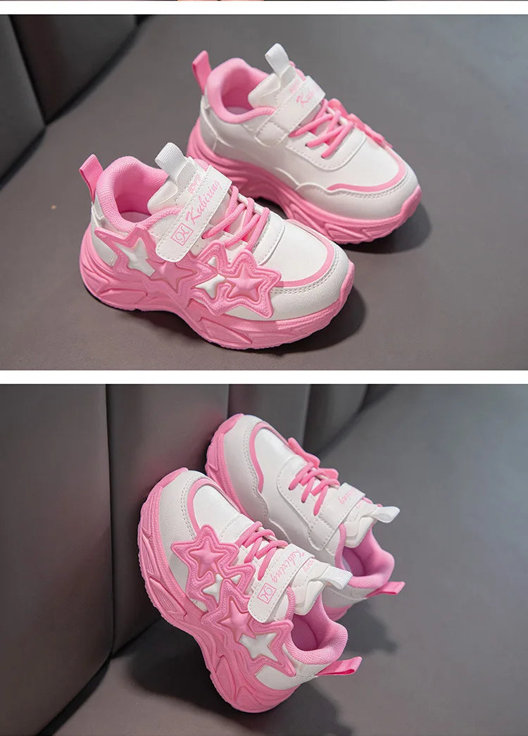 Autumn Girls Sneaker Children Chunky Shoes PU Leather