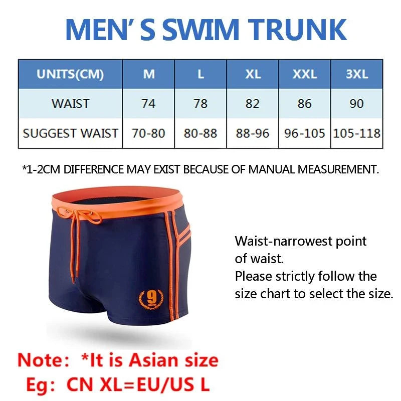 Men's Adjustable-Waist Swim Trunks, M-2XL