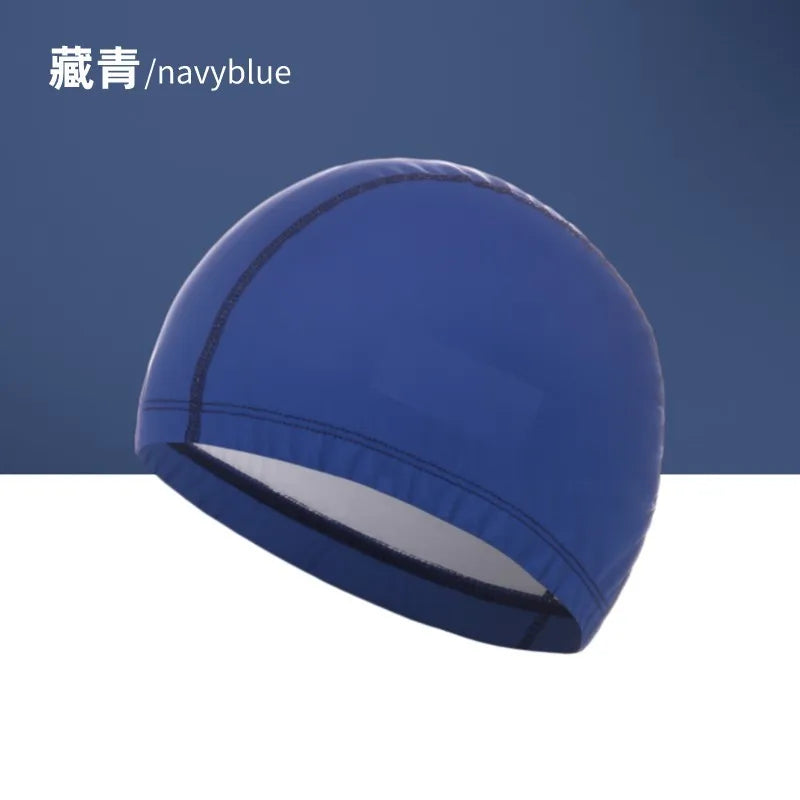 PU Coated Swimming Cap Unisex Comfortable Summer Swimming