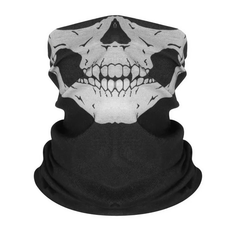 Seamless Skull Print Balaclava Neck Scarf, image 2 of 24