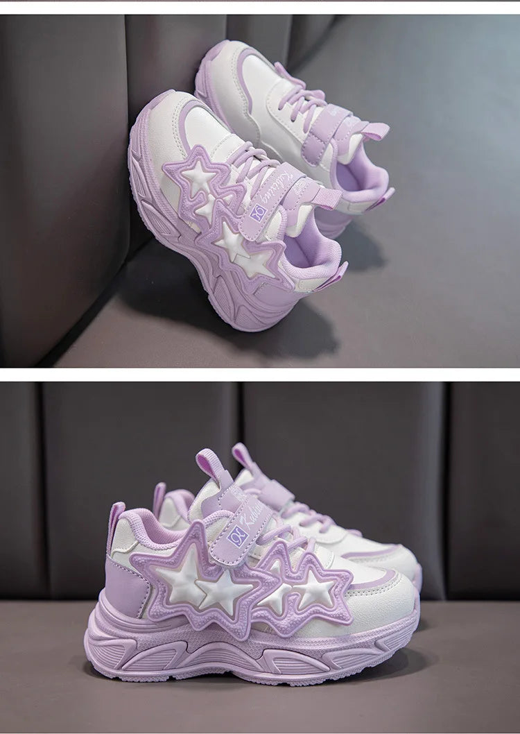 Girls' Chunky Platform Trainers, PU Leather, image 15 of 17