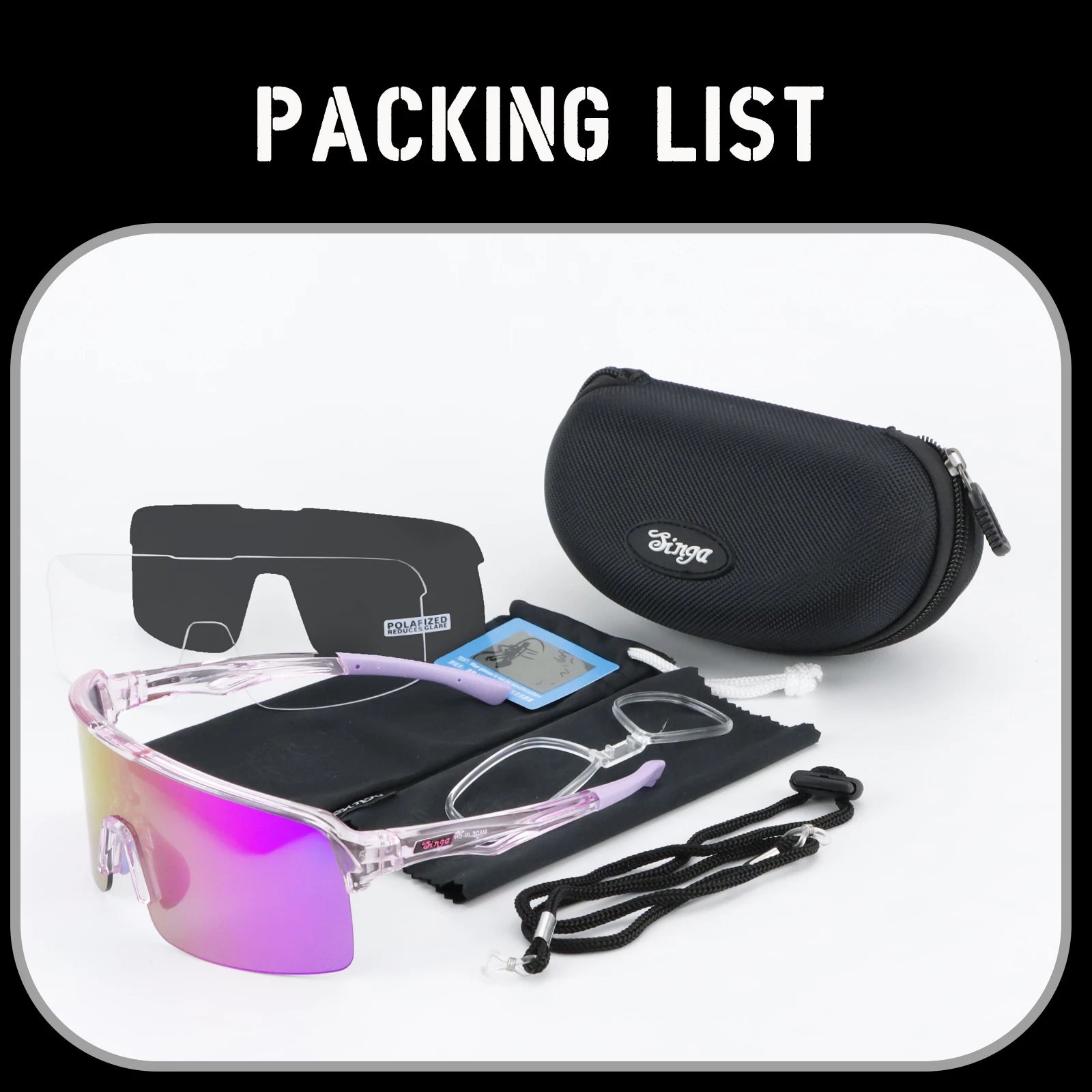 Polarized Cycling Goggles Women Men Bicycle Eyewear Singa