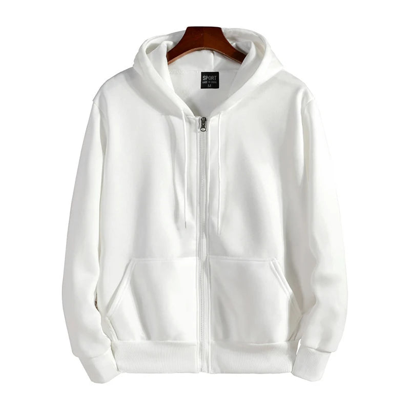 Zipper Hoodies Autumn Winter Men's New Long Sleeve