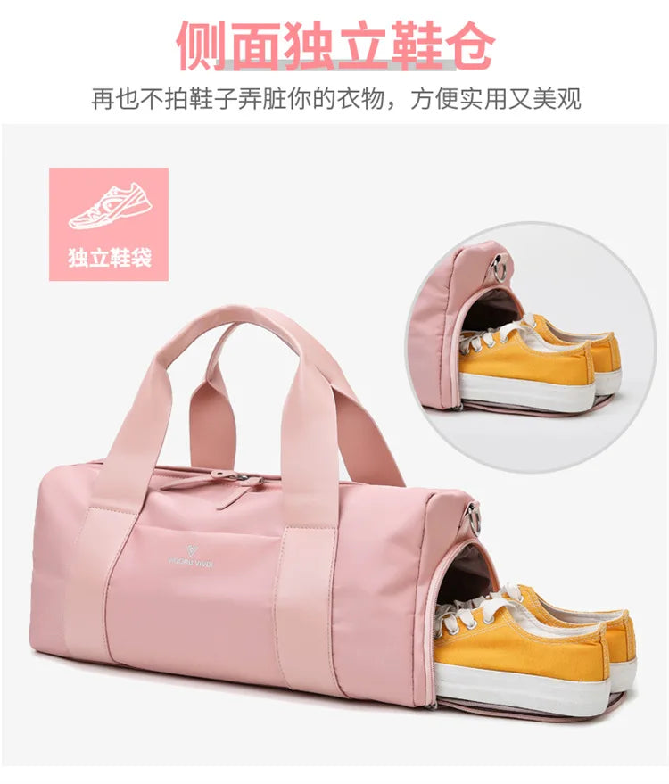 Women's Gym Bag with Separate Shoe Compartment, image 12 of 47