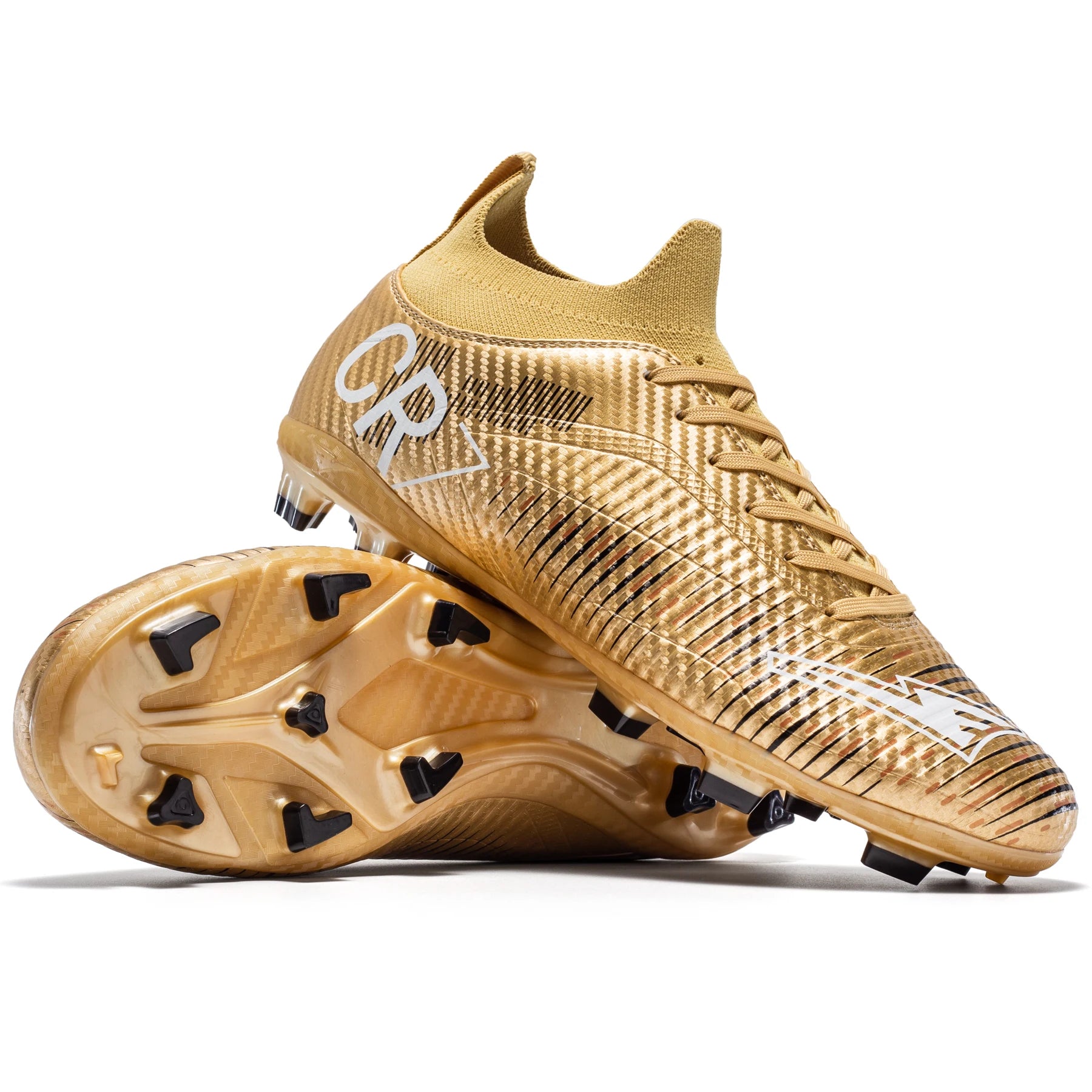 Unisex Soccer Shoes High-Tops Lace-Up Non-Slip Spikes Outdoor