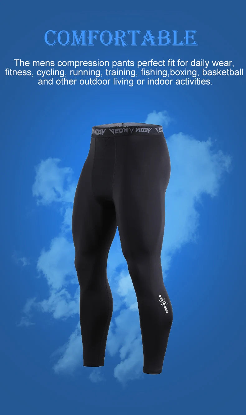 Mens Compression Pants Tights Cool Dry Leggings Sports