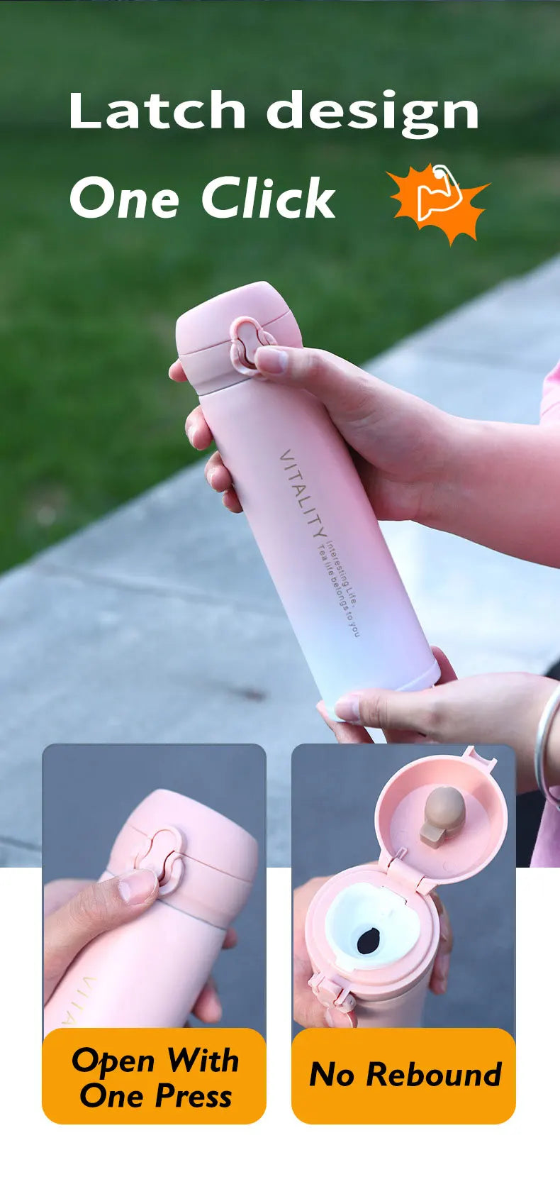 350/450ml Gradient Portable Thermal Insulation Vacuum Tumbler Cup