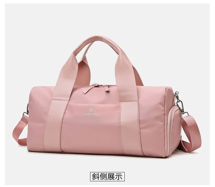 Women's Gym Bag with Separate Shoe Compartment