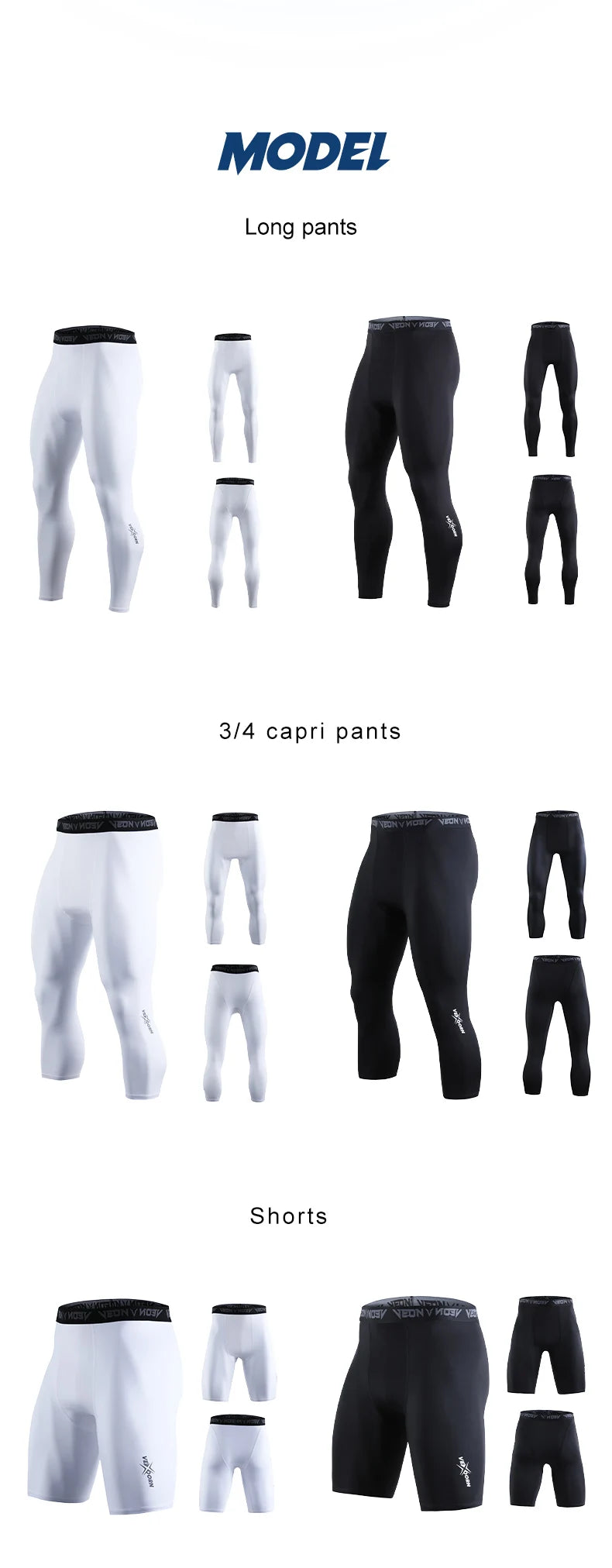 Mens Compression Pants Tights Cool Dry Leggings Sports