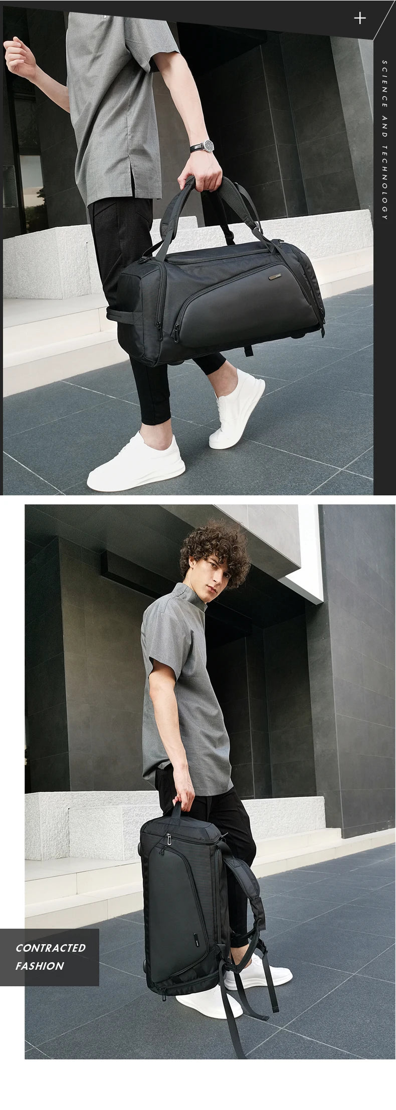 Bange Gym bag Men Suitcase Multifunction Large Capacity