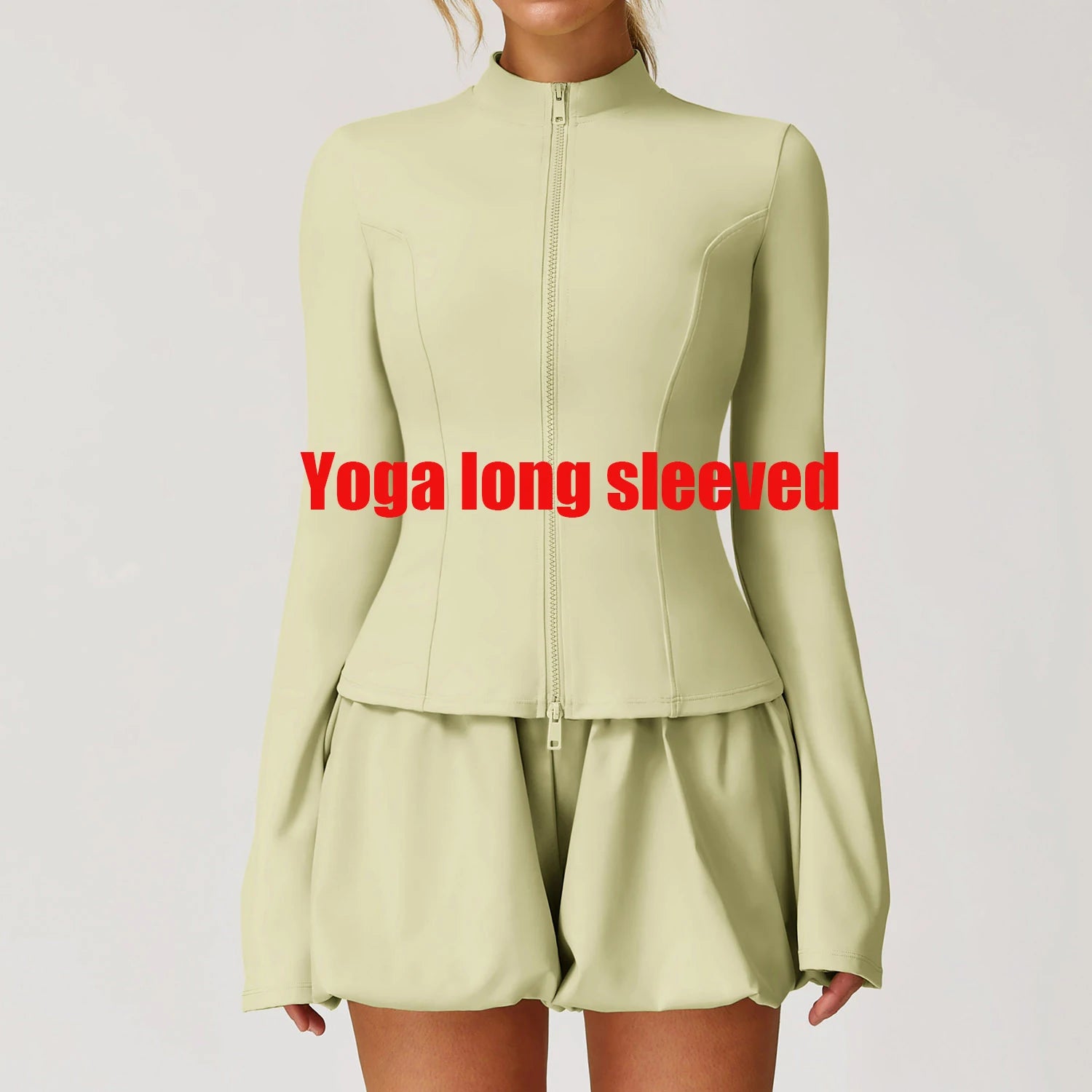 Zipper Jacket Women Yoga T-shirts Solid Sports Top