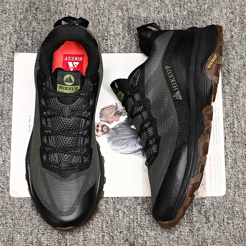 HIKEUP Outdoor Running Shoes Men Women Anti-skid Hiking