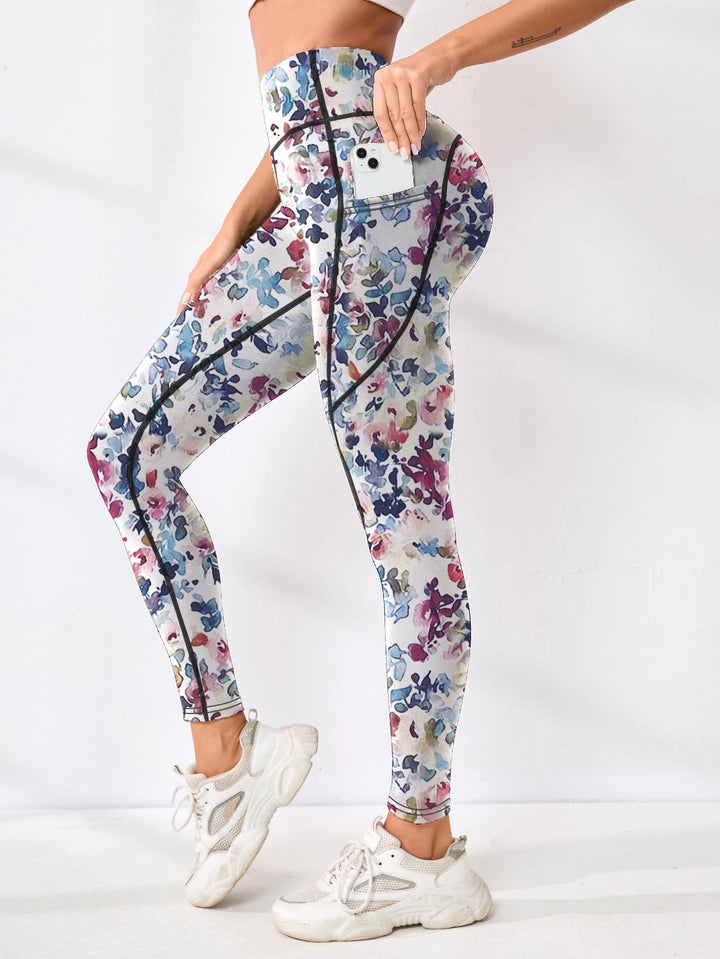Women's Printed High-Waist Pocket Leggings
