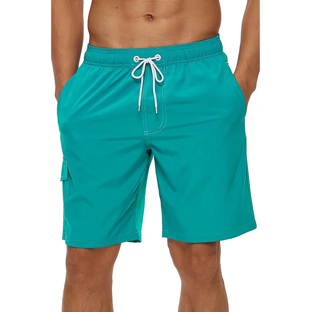 Men's Summer Beach Shorts Swimsuits Mesh Lined Swimwear