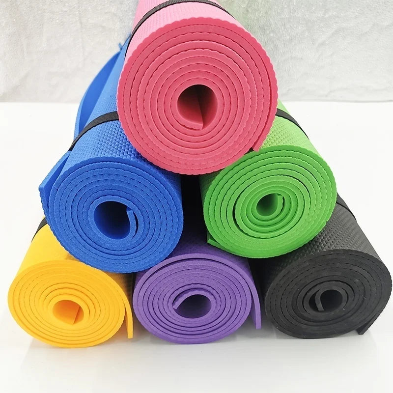 Non-Slip Yoga Mat, 4mm Thick, 173 x 61cm