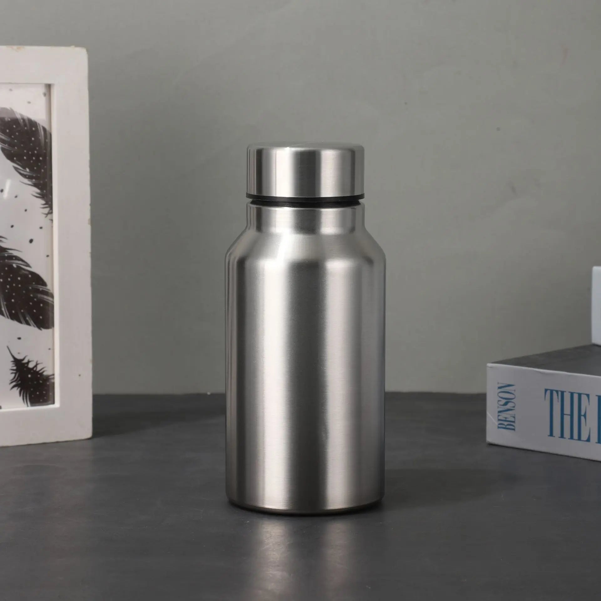 Stainless Steel Sport Water Bottle 1000ml Single-layer Rugged