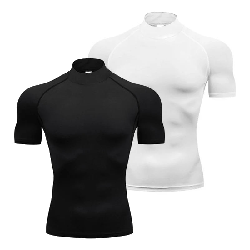 Plain Compression T Shirts Mens Summer Running T-shirts