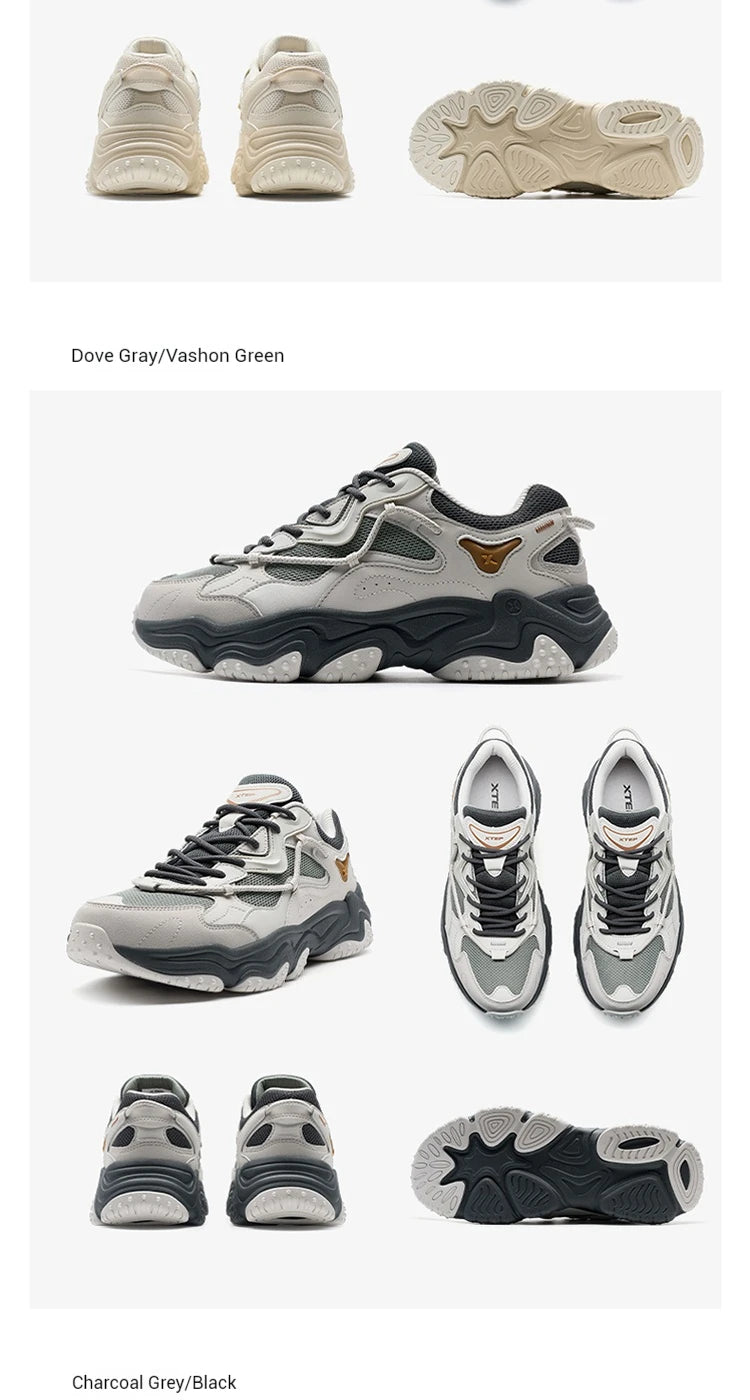 Xtep Volcano Casual Shoes Men 2025 Spring Comfortable