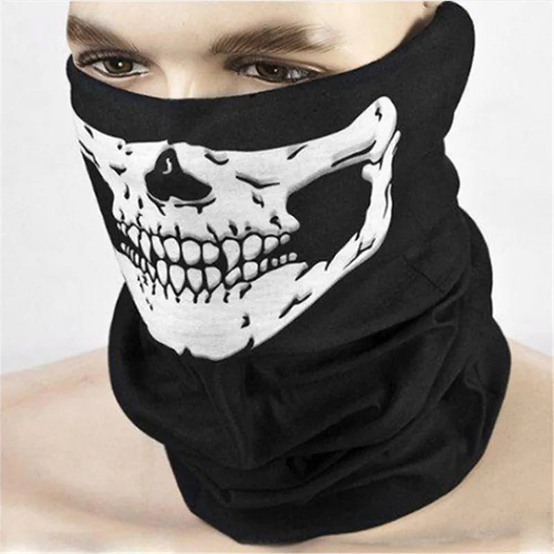 Seamless Skull Print Balaclava Neck Scarf, image 14 of 24