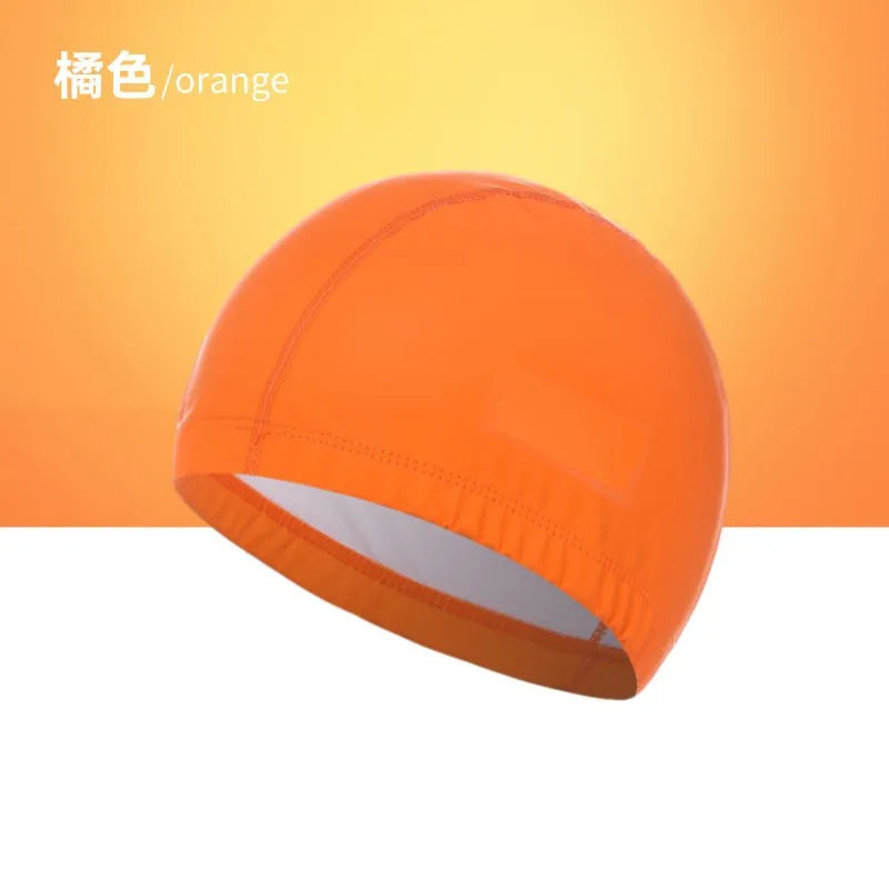 PU Coated Swimming Cap Unisex Comfortable Summer Swimming