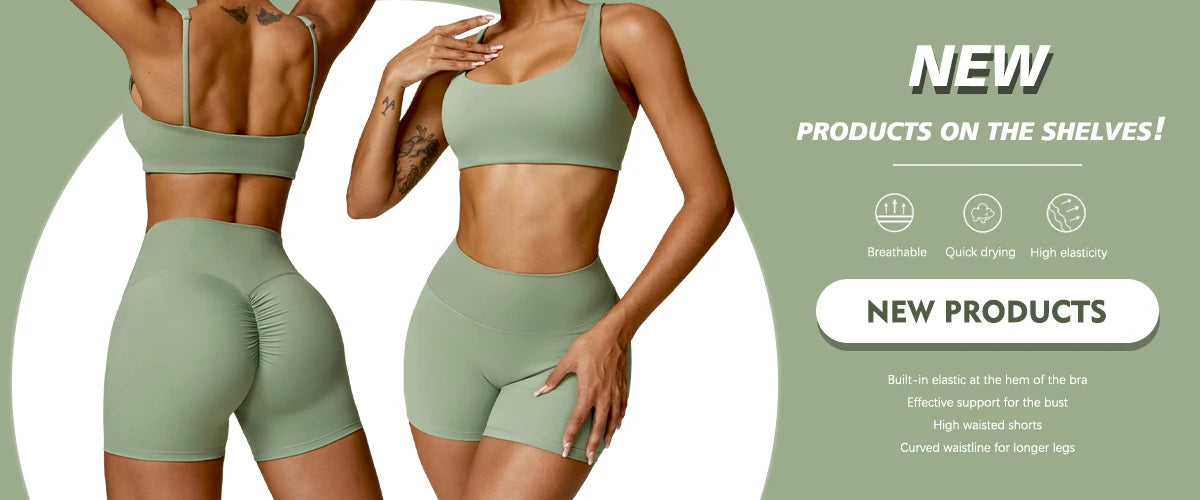 2PCS Yoga Suit Sports Set Women Quick-Drying Gym