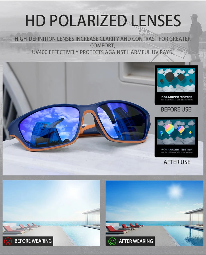 SCVCN New Outdoor Polarized Sunglasses Bike Cycling Glasses