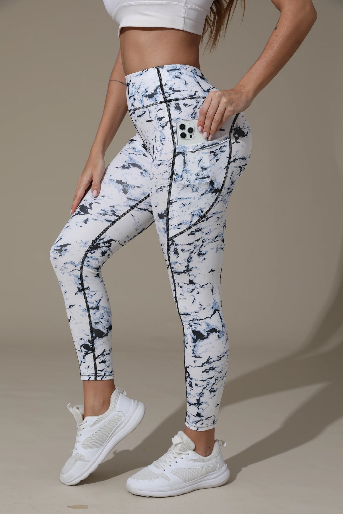 Women's Printed High-Waist Pocket Leggings, image 11 of 14