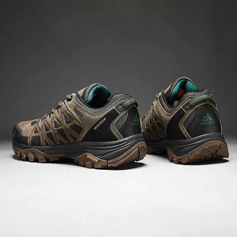 HIKEUP Men's Breathable Lace-Up Hiking Shoes