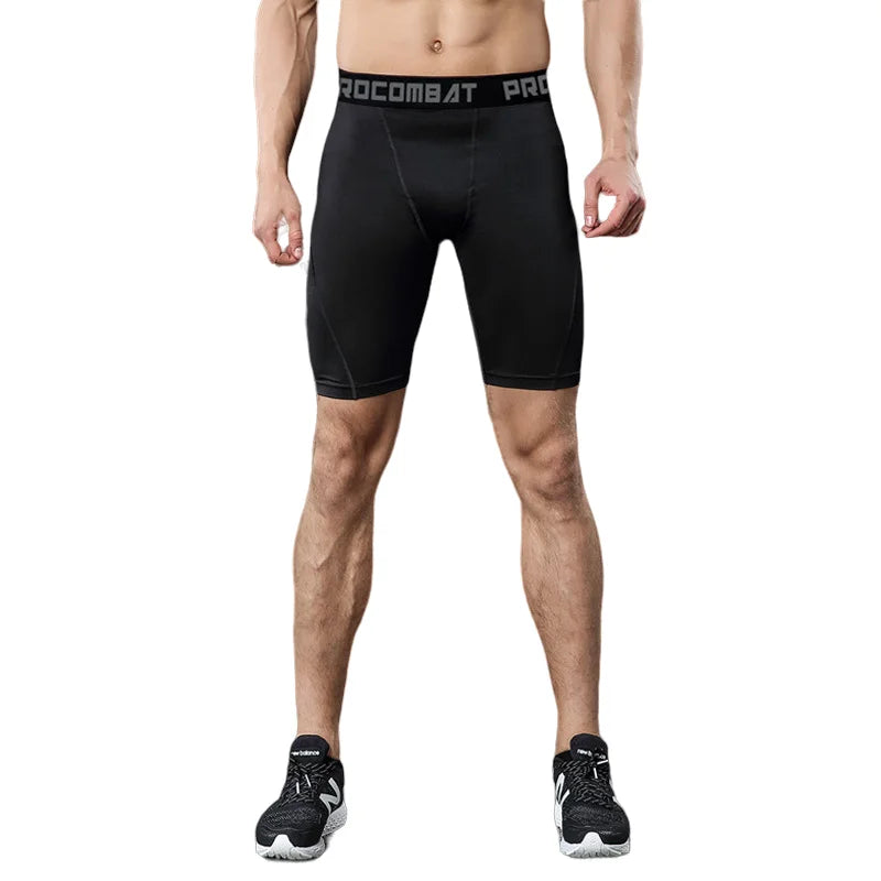 Men's Bodybuilding Compression Gym Shorts
