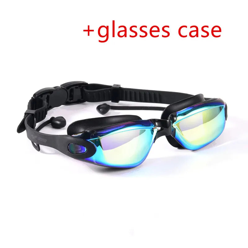 ARENA Professional Adult Anti-fog Swimming Goggles Earplugs Men