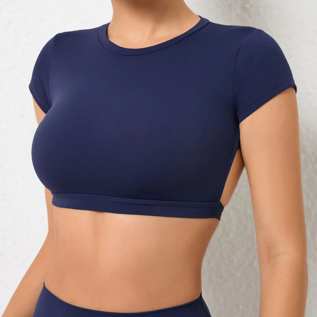 Women's Breathable Short-Sleeve Gym Crop Top, image 24 of 47