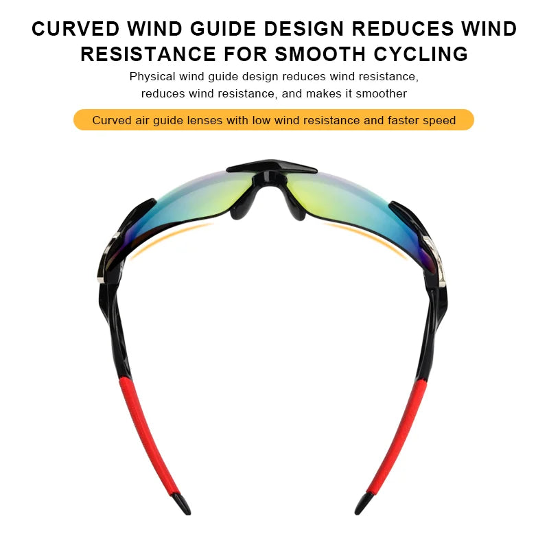 RIDERACE Men's Wraparound Cycling Sunglasses