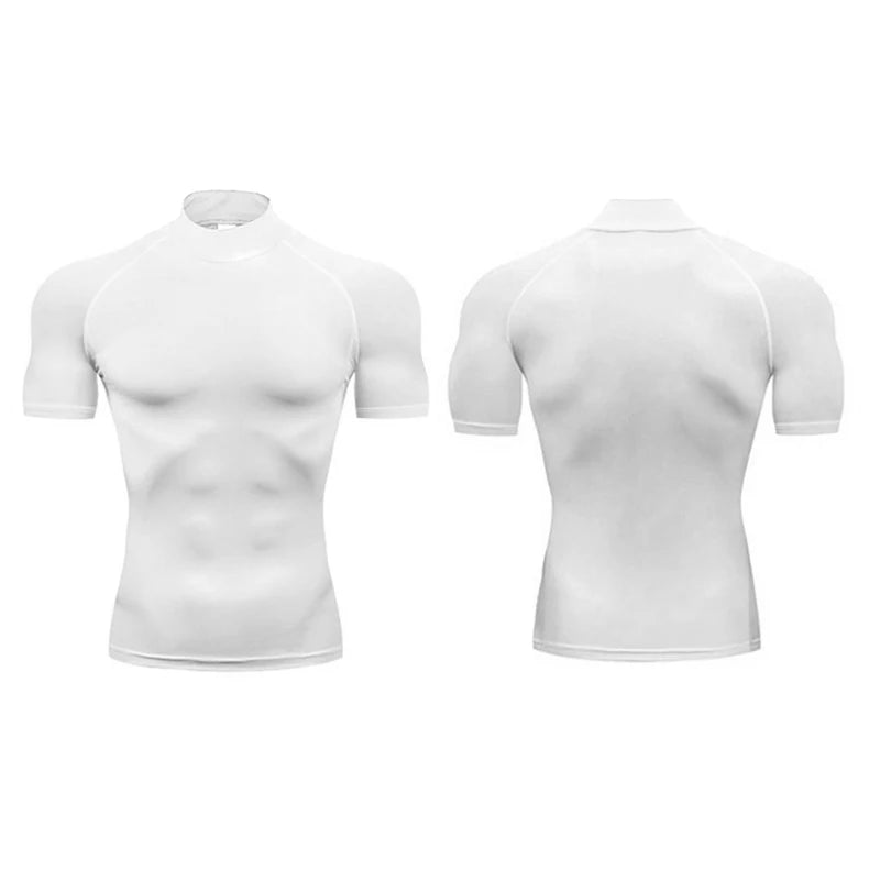 Plain Compression T Shirts Mens Summer Running T-shirts