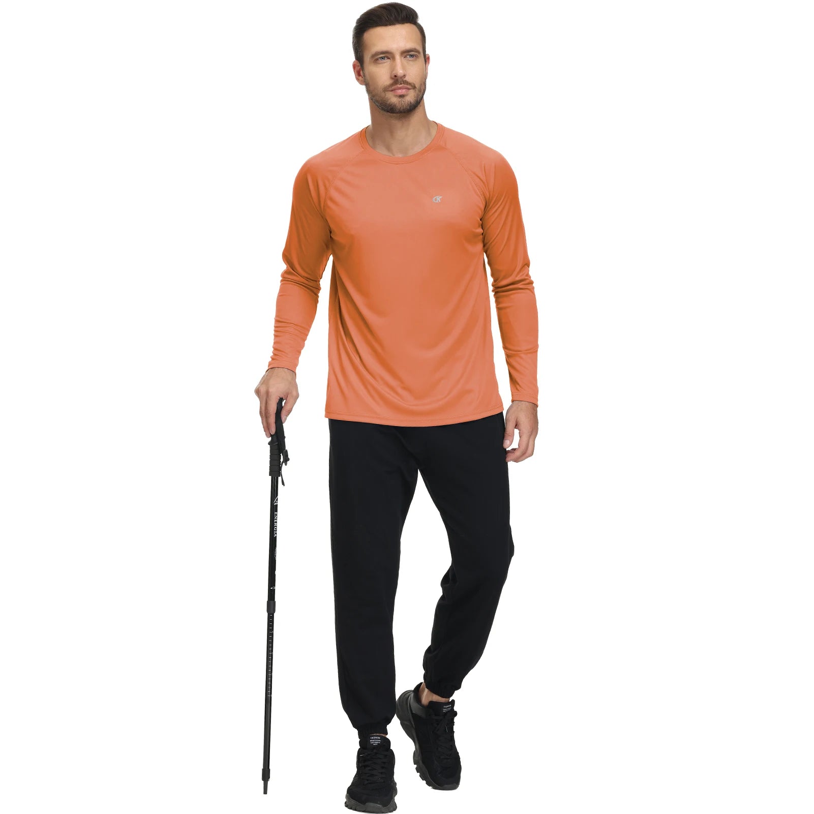 Men UPF 50+ Long Sleeve T-Shirt, Rash Guard