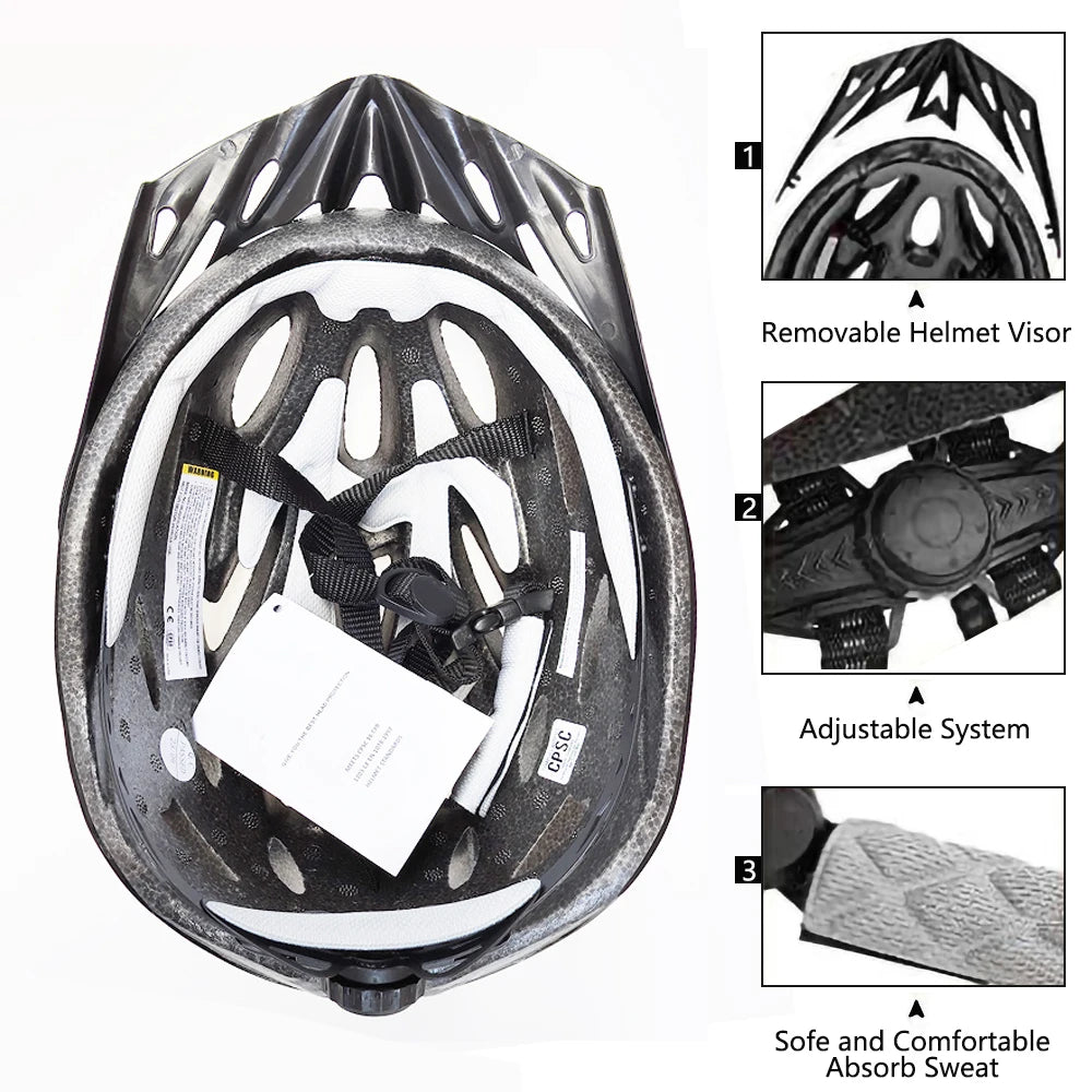PMT Vented Bike Helmet, Adjustable 56-62cm