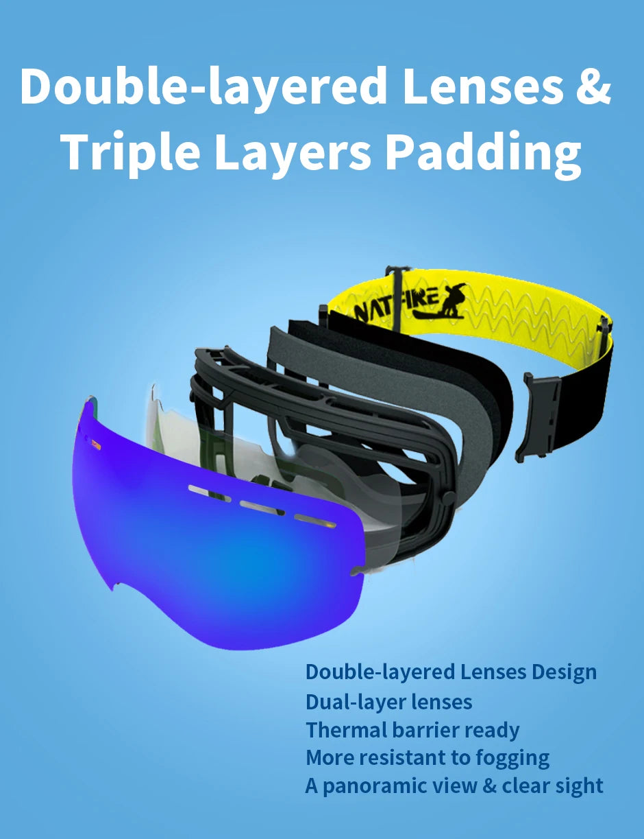 Outdoor Sports Ski Goggles UV400 Protection Ski Mask