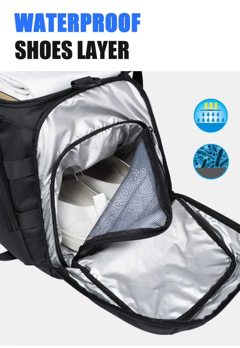 BANGE Men's Large Multi-Compartment Gym Bag