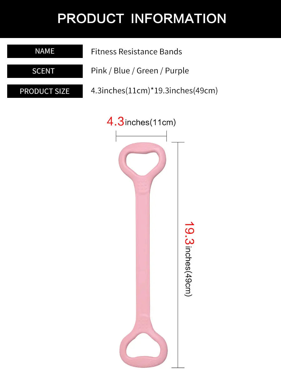 8 Resistance Bands, Arm Back Shoulder Exercise Elastic