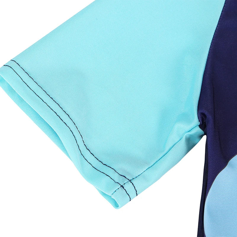 Baby Boy One-piece Swimsuit Short Sleeve Swimwear Kids