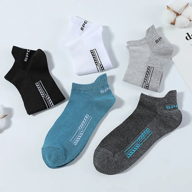 Men's Cotton Trainer Socks, 5 Pairs, image 6 of 22