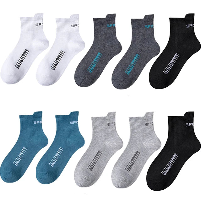 10/20Pairs High Quality Men's Socks Casual Breathable Cotton
