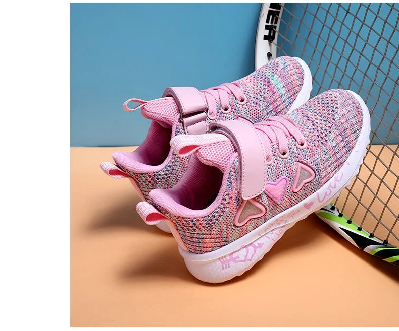 Girls Casual Shoes Light Mesh Sneakers Kids Summer