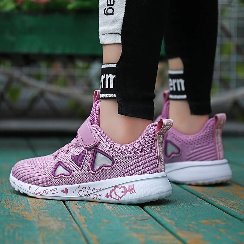 Girls Casual Shoes Light Mesh Sneakers Kids Summer