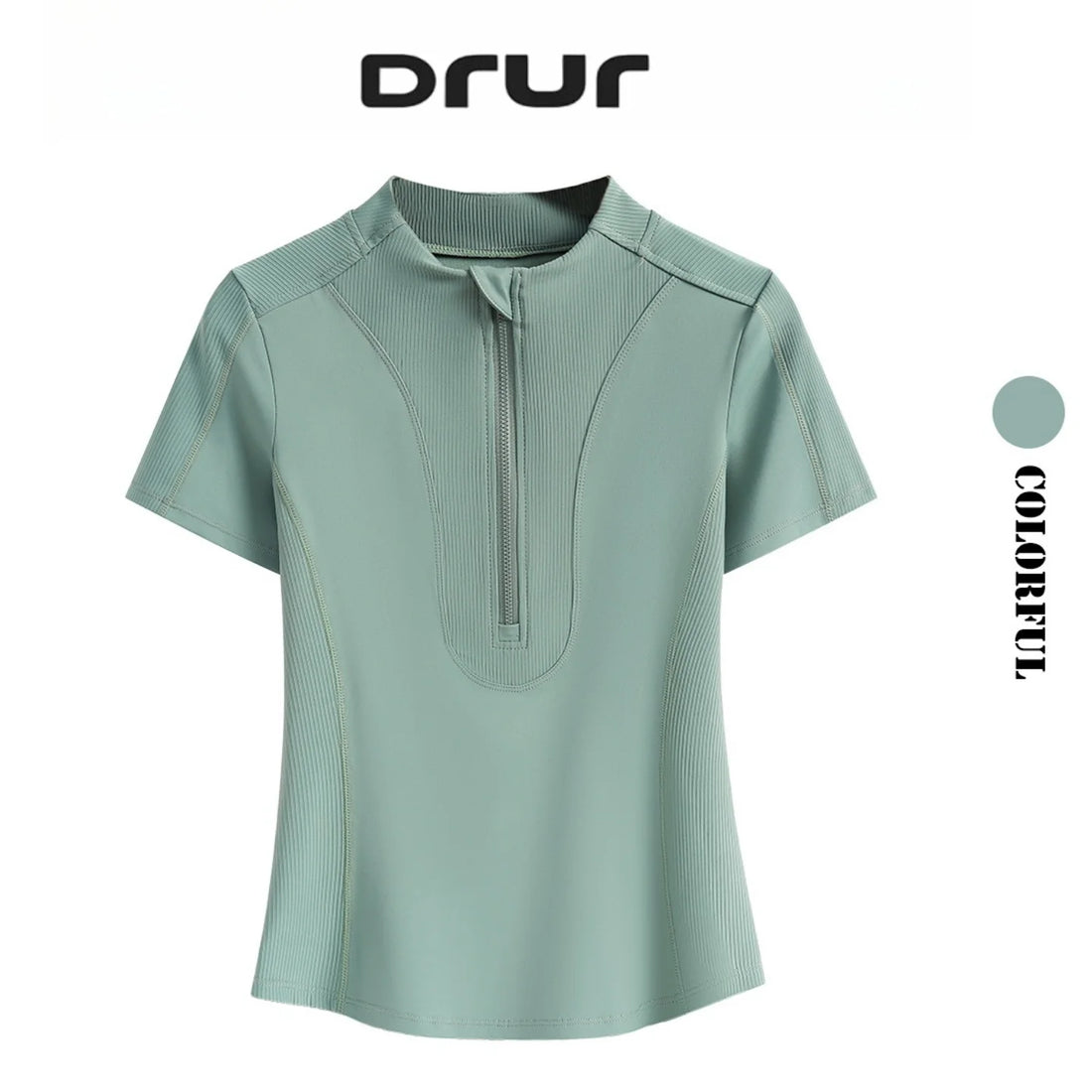 Women's Short-Sleeve Half-Zip Yoga Top