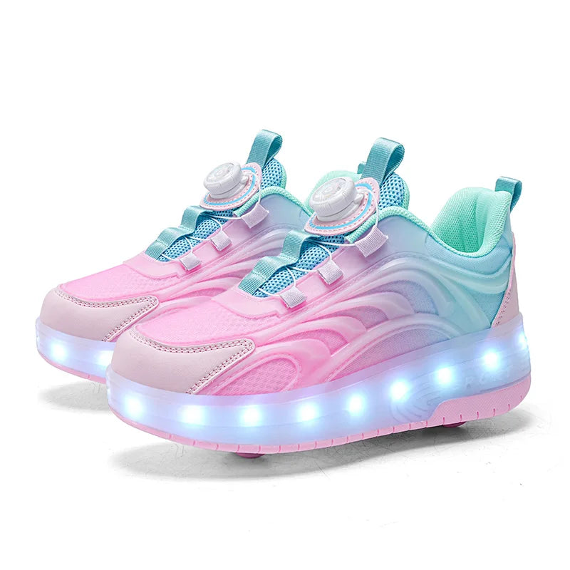 Kids' Light-Up Two-Wheel Roller Shoes, image 2 of 18